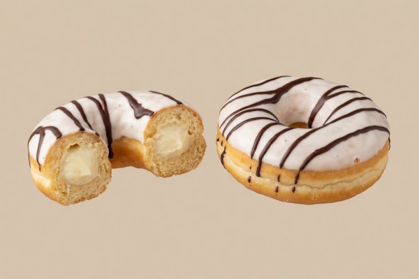 Donut με Γέμιση Κρέμα Βανίλια Χονδρικής