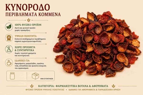 Κυνόροδο Περιβλήματα Κομμένα Φαρμακευτικό Βότανο Χονδρική