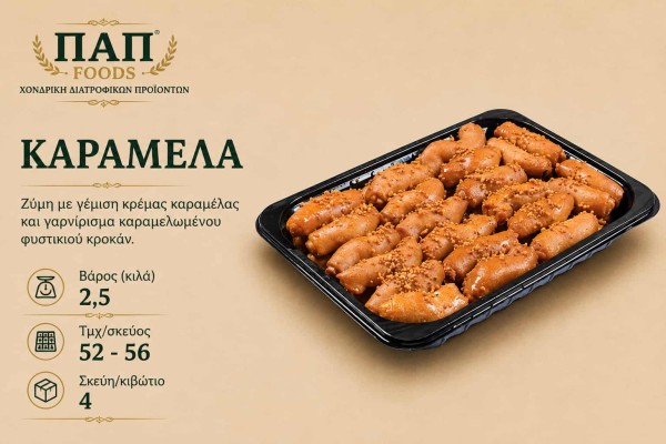 Ζύμη Καραμέλα με Κροκάν Φιστίκι 2,5kg Χονδρική Νηστίσιμο Ζύμη Καραμέλα με Κροκάν Φιστίκι 2,5kg Χονδρική Νηστίσιμο