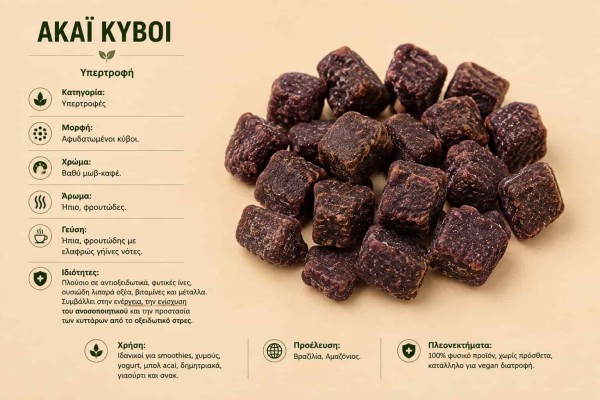 Ακάι Κύβοι Açaí Cubes Χονδρικής Ακάι Κύβοι Açaí Cubes Χονδρικής