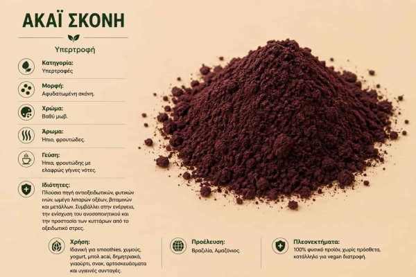 Ακάι Σκόνη Açaí Powder Χονδρικής Ακάι Σκόνη Açaí Powder Χονδρικής