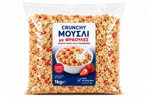 Crunchy Μουσλι Με Φραουλες 1 Κιλ