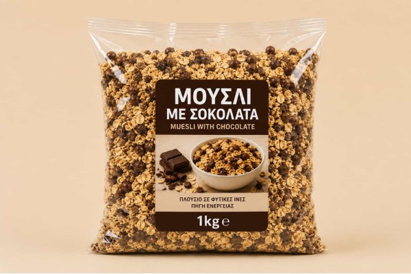 Μούσλι με Σοκολάτα 1Kg Χονδρική - ΠΑΠ Foods
