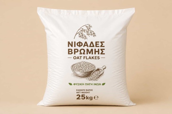 Νιφάδες Βρώμης Ολόκληρες Σακί 25Kg Χονδρική