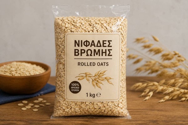 Νιφάδες Βρώμης Σακουλάκι 1Kg Χονδρική
