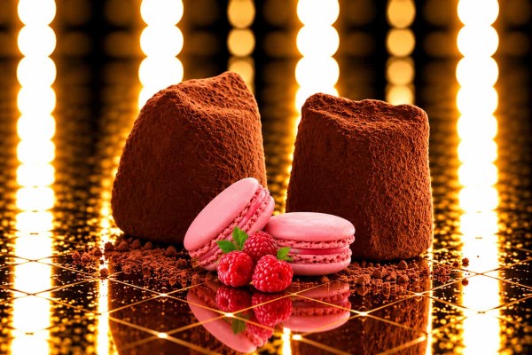 Τρούφες Κακάο Macaron Framboise Χονδρικής Τρούφες Κακάο Macaron Framboise Χονδρικής