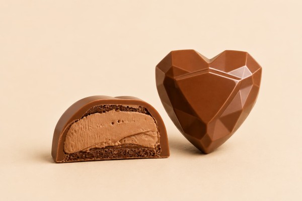 Visso Diamond Heart Praline Milk Σοκολατάκια Καρδιά Γάλακτος με Πραλίνα Φουντουκιού Χονδρικής Visso Diamond Heart Praline Milk Σοκολατάκια Καρδιά Γάλακτος με Πραλίνα Φουντουκιού Χονδρικής