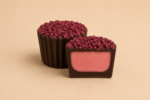 Visso Cuppies Raspberry Dark Σοκολατάκια Υγείας με Κρέμα Raspberry Χονδρικής