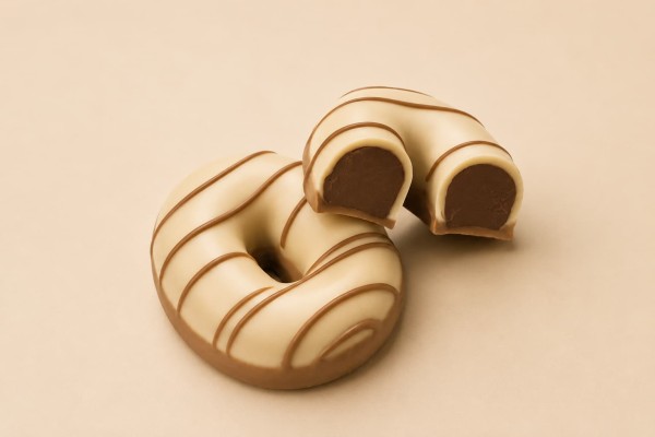 Visso Choco Donuts Πραλίνα White Σοκολατάκια Λευκής Σοκολάτας με Πραλίνα Φουντουκιού Χονδρικής