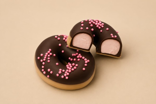 Visso Choco Donuts Raspberry Σοκολατάκια Υγείας με Κρέμα Βατόμουρου Χονδρικής