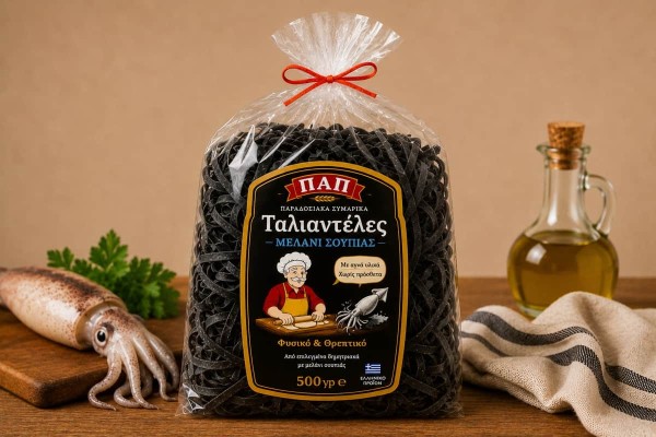 Ταλιατέλες με Μελάνι Σουπιάς 500gr Της Γιαγιάς Χονδρική