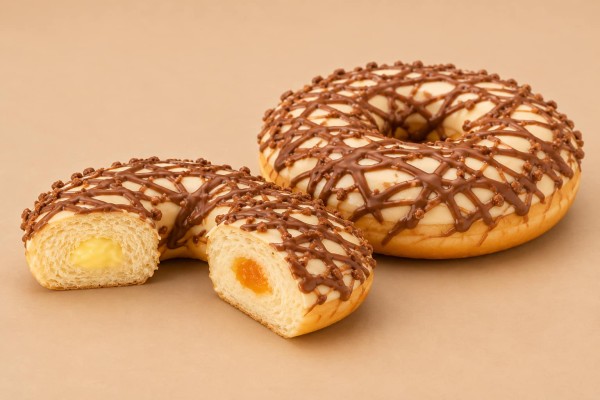 Donut με Γέμιση Βανίλια & Καραμέλα Χονδρικής