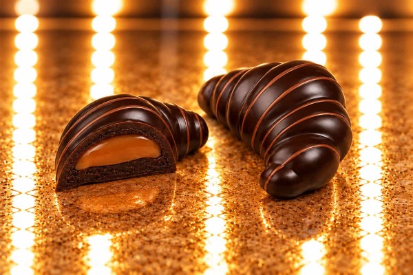 Visso Croissant Dark Salted Caramel Σοκολατάκια Υγείας με Αλατισμένη Καραμέλα Χονδρικής Visso Croissant Dark Salted Caramel Σοκολατάκια Υγείας με Αλατισμένη Καραμέλα Χονδρικής