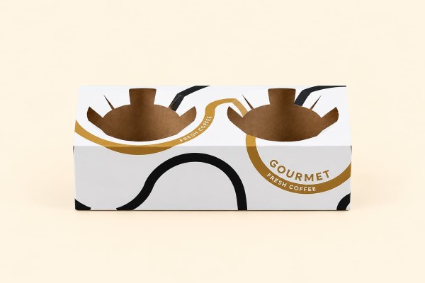 Χάρτινες Ποτηροθήκες Matte Gourmet Λευκές 2 Θέσεων Χονδρικής Χάρτινες Ποτηροθήκες Matte Gourmet Λευκές 2 Θέσεων Χονδρικής