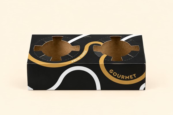 Χάρτινες Ποτηροθήκες Matte Gourmet Μαύρες 2 Θέσεων Χονδρικής Χάρτινες Ποτηροθήκες Matte Gourmet Μαύρες 2 Θέσεων Χονδρικής