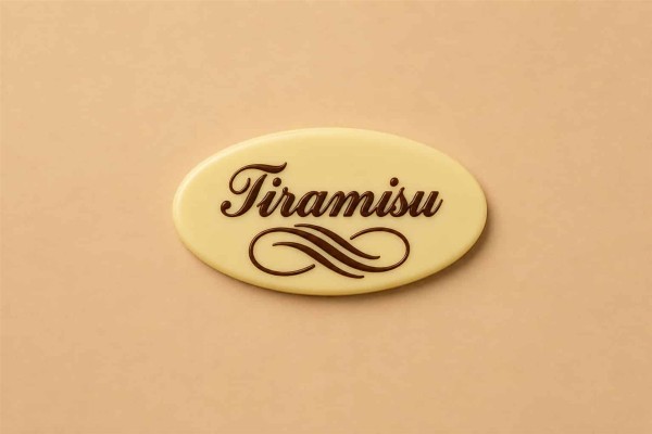 Tiramisu White Οβάλ Λευκής Σοκολάτας 4.7×2.4cm 490τμχ Χονδρικής