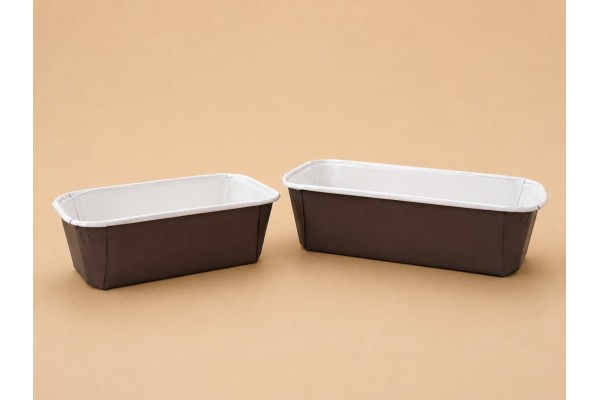Χάρτινη φόρμα για κέικ καφέ 160x65x50mm  ER-004       Φόρμα χάρτινη μεγάλη καφέ 200x73x60mm ER-100