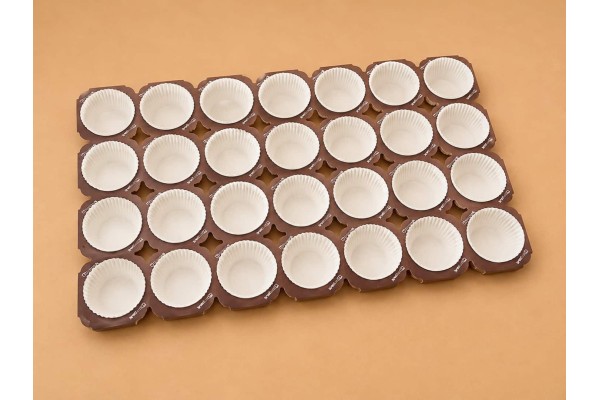 Μίνι καρτέλα | Mini muffin καρτέλα λευκή 35 θήκες  ER-023
