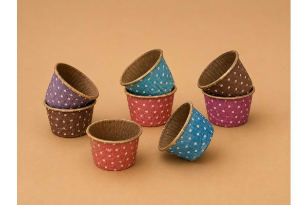Xάρτινη ατομική φόρμα muffin cup καφέ  ER-014