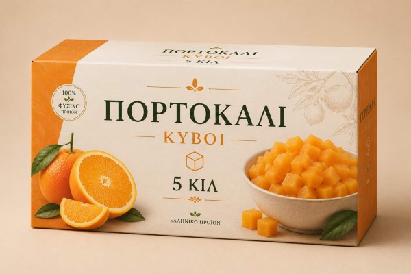 Φρουτα στεγνα πορτοκαλι κυβοι κιβ 5 κιλ