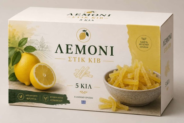 Φρουτα στεγνα λεμονι στικ κιβ 5 κιλ