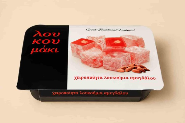 Λουκούμια Αμυγδάλου σε Σκαφάκι 500gr Χονδρική Λουκούμια Αμυγδάλου σε Σκαφάκι 500gr Χονδρική