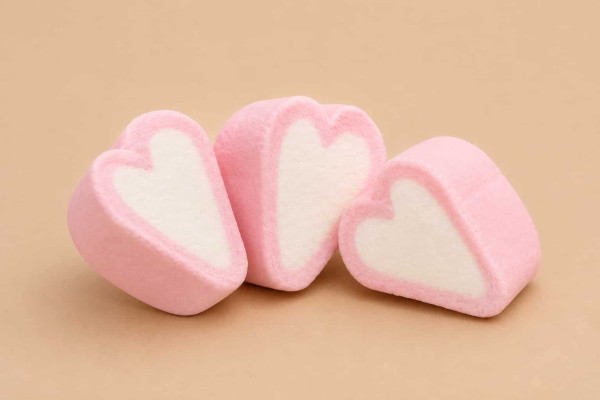 Marshmallows Καρδιά Ροζ Λευκό 1kg Χονδρικής