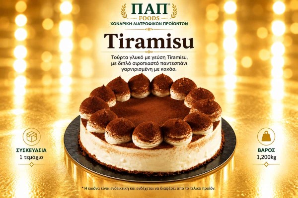 Τούρτα Tiramisu 1,2kg Χονδρικής Τούρτα Tiramisu 1,2kg Χονδρικής