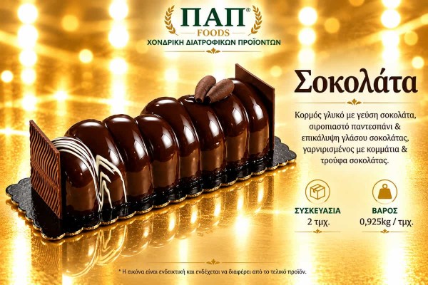 Κορμός Σοκολάτα Chocolate Log Cake 925g Χονδρικής - ΠΑΠ Foods