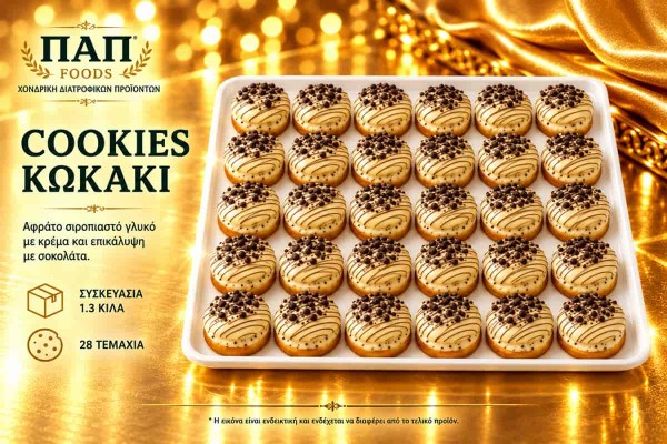 Cookies Κωκάκι 1.3 Κιλά 28τμχ Χονδρικής Cookies Κωκάκι 1.3 Κιλά 28τμχ Χονδρικής