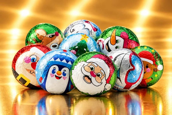 Christmas Mixed Balls 16g Χριστουγεννιάτικα Σοκολατάκια Πραλίνα Χονδρικής