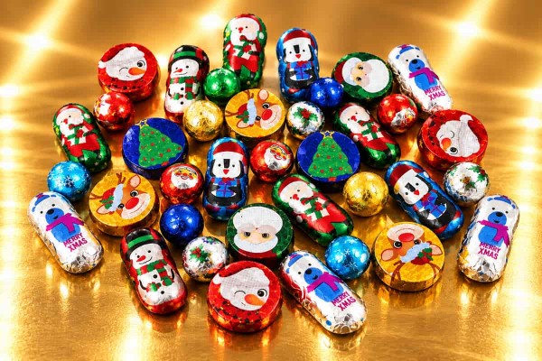 Christmas Mixed Figurines Σοκολατάκια Πραλίνα Χριστουγεννιάτικες Φιγούρες Χονδρικής