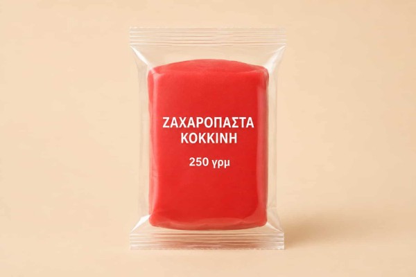 Ζαχαρόπαστα Κόκκινη 250 γρ. Χονδρικής