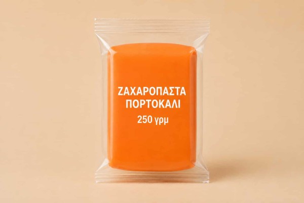 Ζαχαρόπαστα Πορτοκαλί 250 γρ. Χονδρικής Ζαχαρόπαστα Πορτοκαλί 250 γρ. Χονδρικής