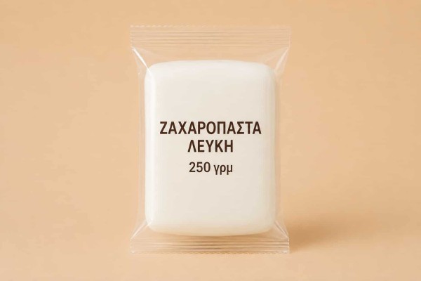 Ζαχαρόπαστα λευκή 250 γρ. χονδρικής - PAP FOODS