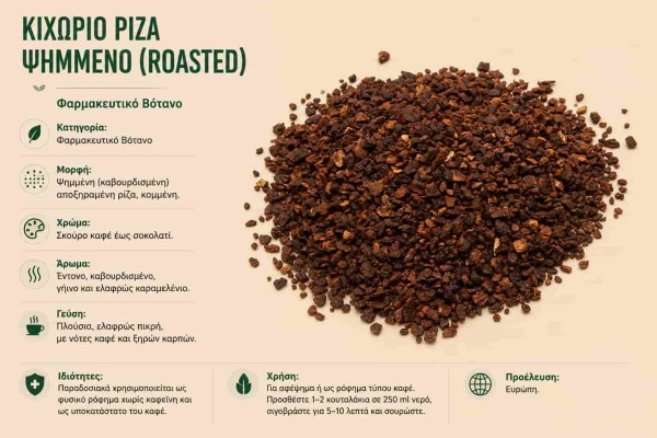 Κιχώριο Ρίζα Ψημένη Roasted Φαρμακευτικό Βότανο Χονδρική