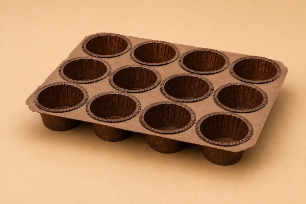 Mini Κάρτελα Muffin 12 Θήκες Καφέ Χονδρική Mini Κάρτελα Muffin 12 Θήκες Καφέ Χονδρική