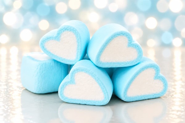 Marshmallows Καρδιά Σιέλ Λευκό 1kg Χονδρική Marshmallows Καρδιά Σιέλ Λευκό 1kg Χονδρική