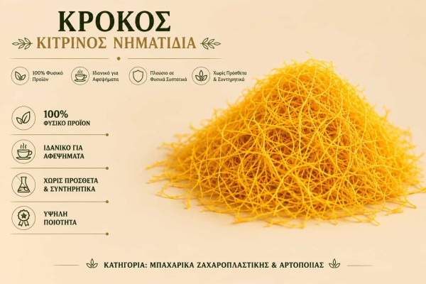 Κρόκος Κίτρινος Νηματίδια Μπαχαρικό Χονδρικής