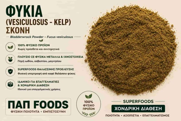 Φύκια Fucus Vesiculosus Σκόνη Bladderwrack Powder Kelp Superfoods Χονδρική Φύκια Fucus Vesiculosus Σκόνη Bladderwrack Powder Kelp Superfoods Χονδρική