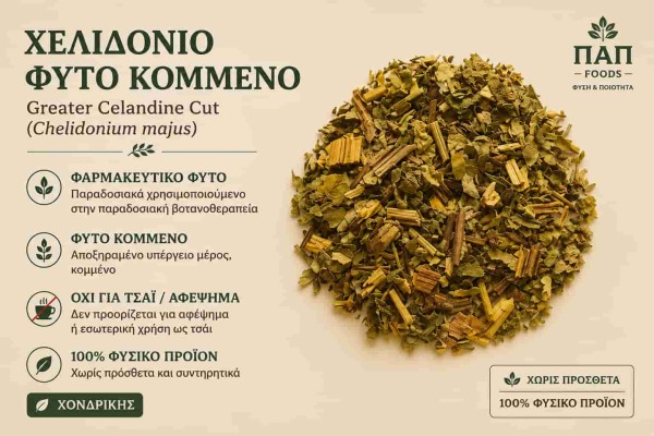 Χελιδόνιο Βότανο Φυτό Κομμένο Chelidonium Majus Χονδρική