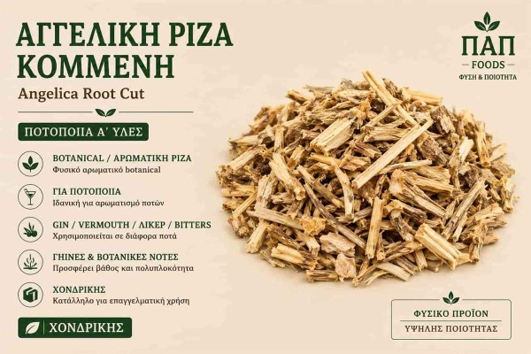 Αγγελική Ρίζα Κομμένη Botanical για Gin Vermouth & Λικέρ Χονδρικής Αγγελική Ρίζα Κομμένη Botanical για Gin Vermouth & Λικέρ Χονδρικής