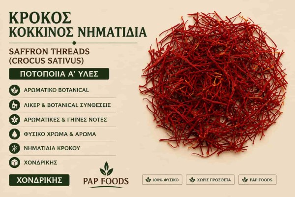 Κρόκος Κόκκινος Νηματίδια Ποτοποιία Α΄ Ύλες Χονδρικής