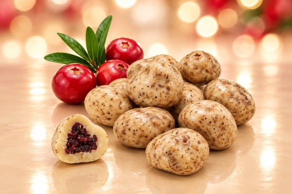 Dragée Cranberry με Κρέμα Βανίλιας και Κανέλα σε Κουτί 700g Χονδρική Dragée Cranberry με Κρέμα Βανίλιας και Κανέλα σε Κουτί 700g Χονδρική
