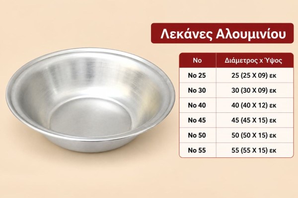 Λεκάνες Αλουμινίου Χονδρική Λεκάνες Αλουμινίου Χονδρική