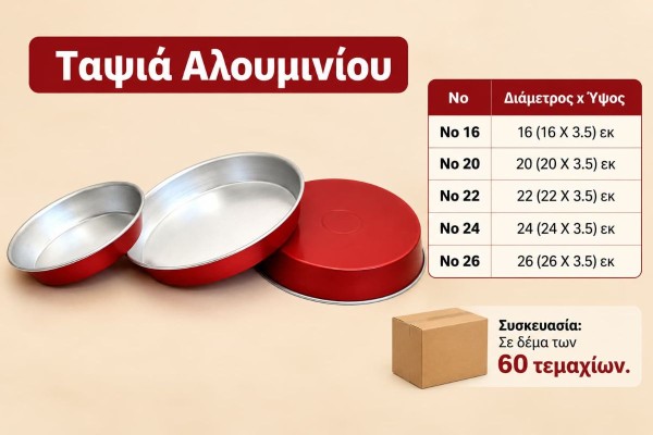 Ταψάκια Αλουμινίου Μιας Χρήσης Κόκκινα Χονδρική Ταψάκια Αλουμινίου Μιας Χρήσης Κόκκινα Χονδρική