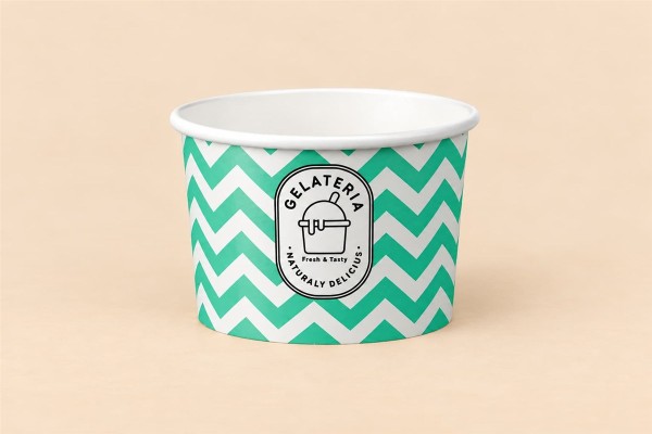 Χάρτινα Μπωλ Παγωτού 8oz Zig Zag Χονδρικής Χάρτινα Μπωλ Παγωτού 8oz Zig Zag Χονδρικής