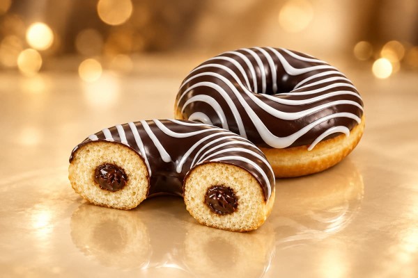 Donut με Γέμιση Κρέμας Σοκολάτας Χονδρική Donut με Γέμιση Κρέμας Σοκολάτας Χονδρική
