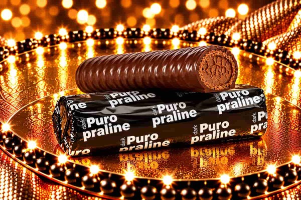 Κέρασμα Puro Praline Dark με Πουράκι και Γέμιση Πραλίνας Φουντουκιού Χονδρικής