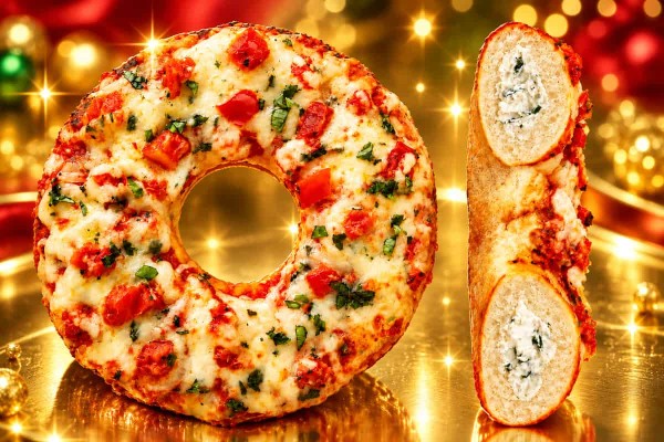 Pizza Donut Γεμιστό Τομάτα Βασιλικός Χονδρική Pizza Donut Γεμιστό Τομάτα Βασιλικός Χονδρική